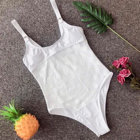 new 2019 sexy women swimwear mesh shear one piece swimsuit female bather see through polka dot