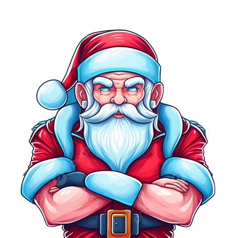 Masculine Santa Claus Angry Santa Claus Cartoon Santa Claus