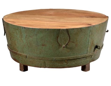 Reisekoffer aus dem zeitraum der 60 iger jahre in unrestauriertem originalzustand. Runde Couchtisch in Metall und Holz, Deutschland vintage ...