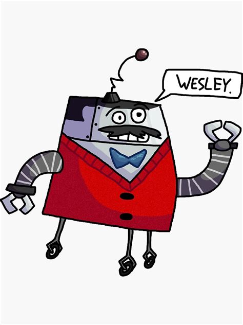 Clone High Mr Butlertron Wesley Sticker For Sale By Potatobros73