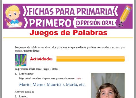 Juegos de pintar, vestir, cocinar, carreras, deporte, fútbol, maquillaje y barbie! Juegos de Palabras para Primer Grado de Primaria ...