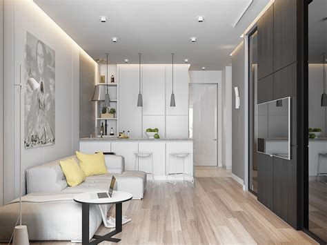 Functional Minimalism On Behance Condo Interior Design Small Apartment
