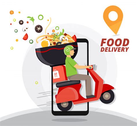 Market search for defining application features. Food delivery service, fast food delivery, scooter ...