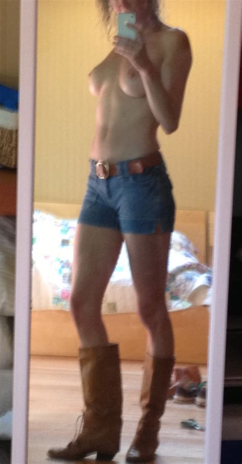 Jean Shorts Boots And Boobs Porn Pic