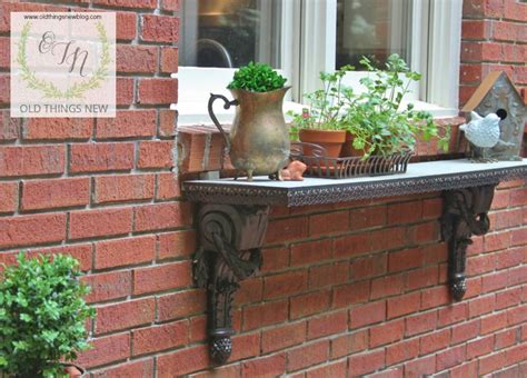 Small garden or no garden at all? Old Things New - DIY Outdoor Herb Shelf