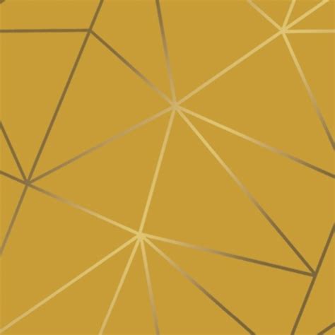 Zara Shimmer Metallic Geometric Wallpaper Mustard Gold Wallpaper