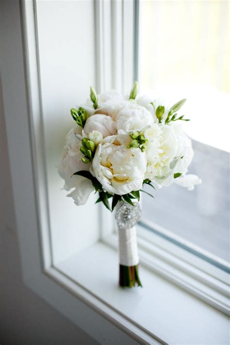 White Peony Bridal Bouquet