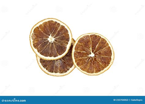 Dried Orange Fruit Slices Isolated On White Stock Image Image Of