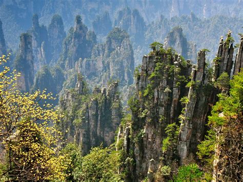 Zhangjiajie Beautiful Natural Scenery Rocky Mountain Cliffs China