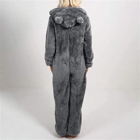 Schlafanzug Damen Winter Winter Pyjama Damen Jumpsuit Onesie Overall