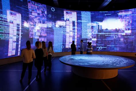 Data visualisation in the ting Norsk Teknisk Museum. TING is “a