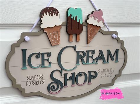 Ice Cream Sign Ice Cream Cart Ice Cream Parlor Cream Dresser