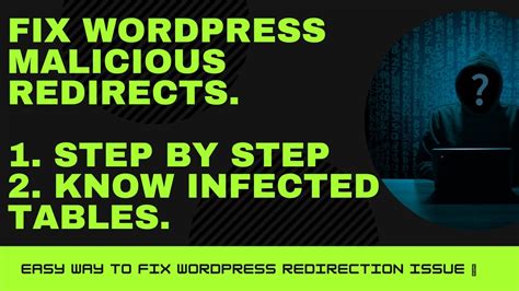 How To Fix Wordpress Malicious Redirects Fix Wordpress Redirection To Other Website Step By