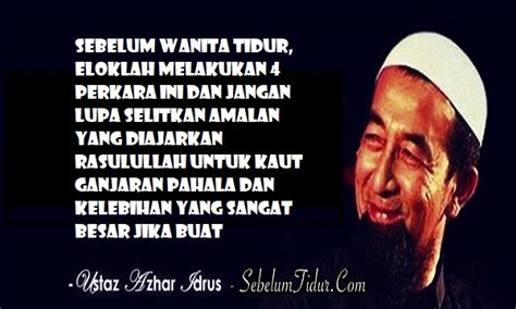 Sebelum Wanita Tidur, Eloklah Melakukan 4 Perkara INI Dan Jangan Lupa