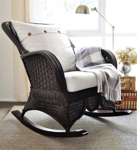 Comfortable rocking chair in the interior