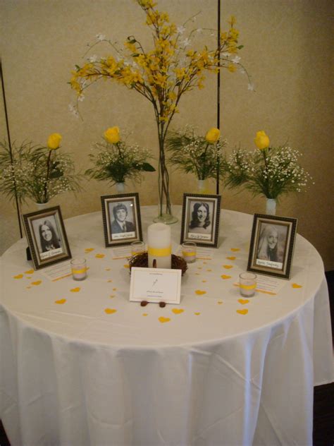 Memorial Table For Our Classmates Who Passed Awayhigh School Picture