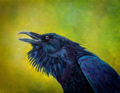 Call Of The Raven Painting By Dan Twitchell
