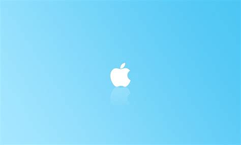 Hd Wallpaper Apple Simple Blue Apple Logo Computers Mac Background
