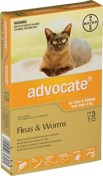 Fast free delivery w/amazon prime. ADVOCATE CAT/KITTEN 3 PACK | Buy Online from Vet Post NZ ...