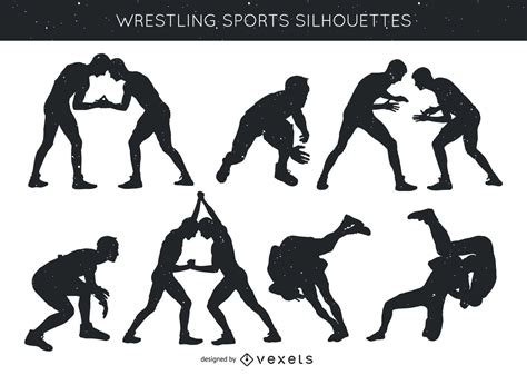 Wrestling Silhouette Svg 1003 SVG PNG EPS DXF In Zip File Free SVG