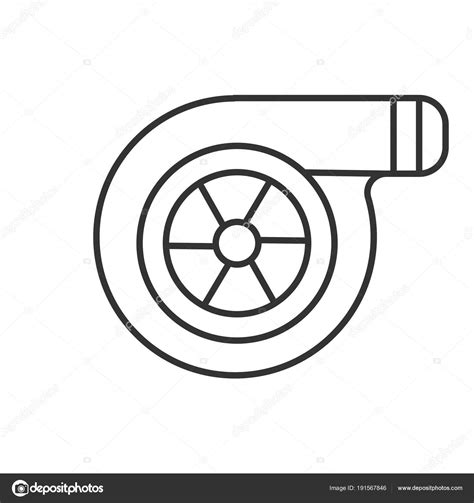 1876 views | 5140 downloads. Turbocharger Linear Icon Thin Line Illustration Colloquially Turbo Contour Symbol — Stock Vector ...
