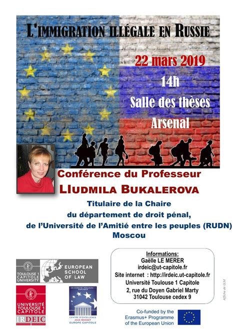 Université Toulouse 1 Capitole ‘illegal Immigration In Russia’ Lecture By Professor Liudmila