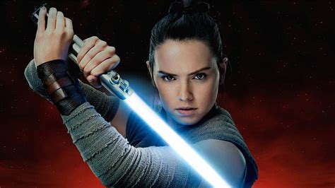 Hd Wallpaper Women Daisy Ridley Rey From Star Wars Lightsaber