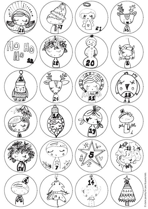 Advent Calendar - free printable - Paul & Paula