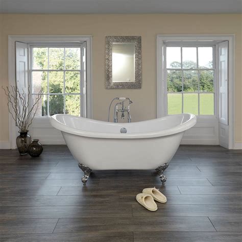 The basic design of the bathroom too has gone a makeover. Top Two Roll Top Baths for a Transitional Bathroom Design ~ Fresh Design Blog