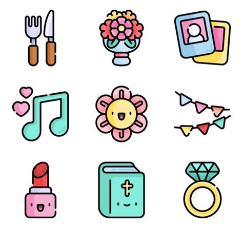 Kawaii Icon Style Lineal Color 24933 Vector Icons Available In Svg