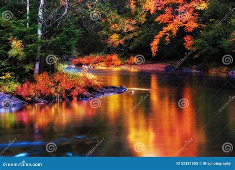 Colorful Stream Reflection Stock Image Image Of Beautiful 52381853