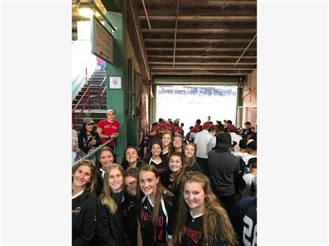 The Milford High School Girls Honored At Fenway Milford Ma Patch