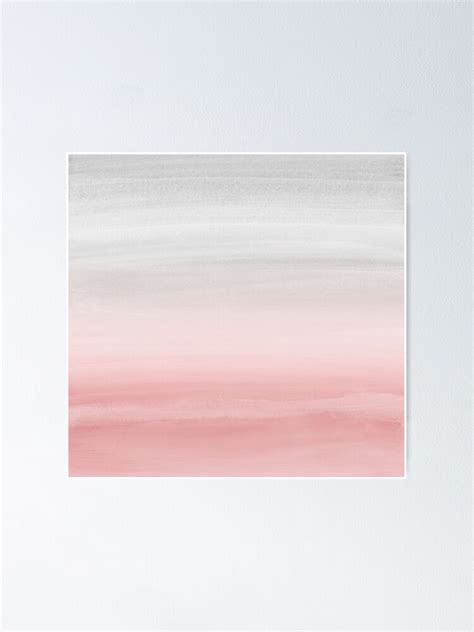 Touching Blush Gray Watercolor Abstract 1 Painting Decor Art