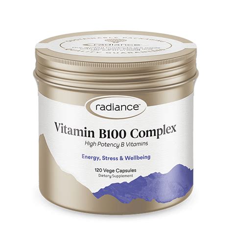 It supports energy levels so you can get the most out of your day. Radiance™ Vitamin B100 Complex (Vitamin B1, B2, B3, B5 & B6)