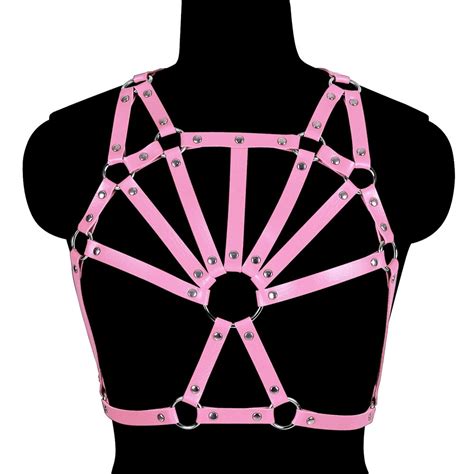 Women Bondage Body Harness Lingerie Goth Crop Tops Punk Fashion Leather