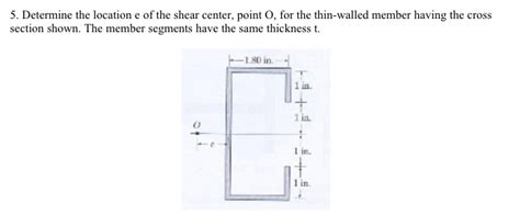 Solved 5 Determine The Location E Of The Shear Center