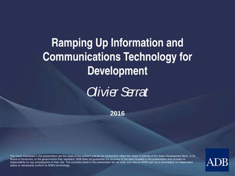 (PDF) Ramping Up Information and Communications Technology ...
