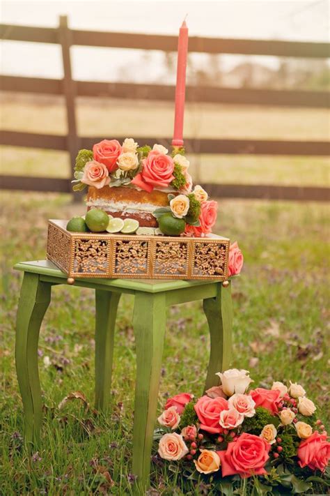 Coral And A Twist Of Lime Lime Green Weddings Floral