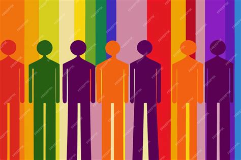 premium vector people expressing tolerance for lgbtq pride rainbow paraphernalia illustration