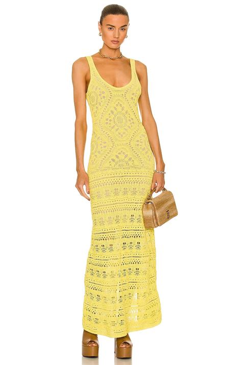 Alexis Cotton Gence Maxi Dress In Golden Yellow Lyst