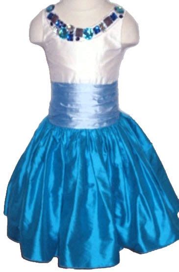 Zoe Ltd Tween Girls Celebrate In Style Turquoise Blue Ivory Jeweled Party Dress Special Occasion