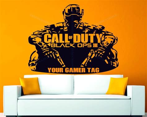 Call Of Duty Black Ops 3 Personalised Gamer Tag Decor Vinyl Wall