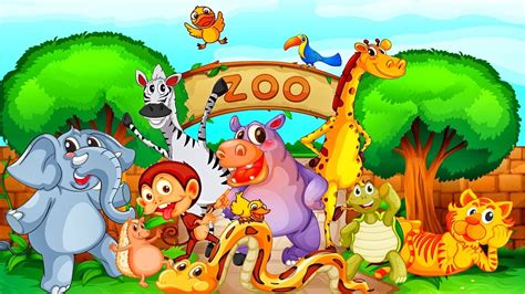 Vive mil aventuras, conoce a los personajes más. Ingles para niños - Animales del Zoológico - Video ...