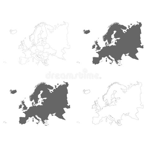 Vector Political Maps Of Europe Stock Vector Illustration Of Country