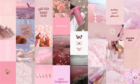 Pink Aesthetic Laptop Wallpaper Wallpaper Ponsel Latar Belakang