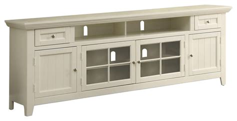 The charlotte entertainment unit looks like it belongs in the pages of some glossy magazine. Parker House Tidewater 84" TV Console, Vintage White TID ...