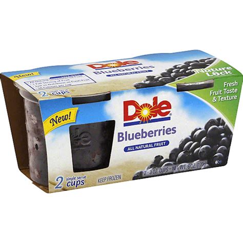 The result is great tasting fruit that is available all year long. Dole Blueberries All Natural Fruit Cups 2 Ct | Blueberries ...