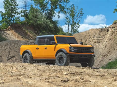 2021 Ford Bronco Pickup Rendering Is A Jeep Gladiator Rival Not A