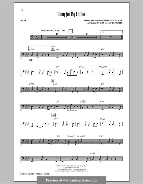 My father's son (graham lyle, conner reeves). Song for My Father por H. Silver - Partituras on músicaNeo