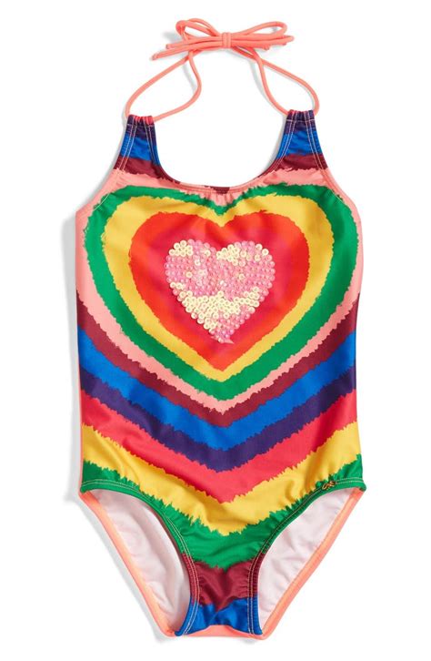 Pilyq Embellished Heart One Piece Swimsuit Big Girls Nordstrom